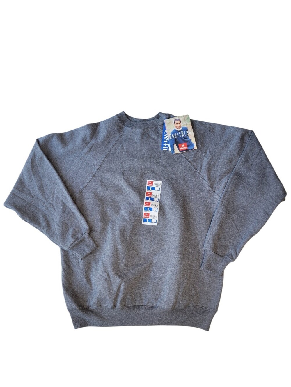 Vintage 90s Hanes Mens L Everfit Fabric Deadstock Blank Sweatshirt NWT Large